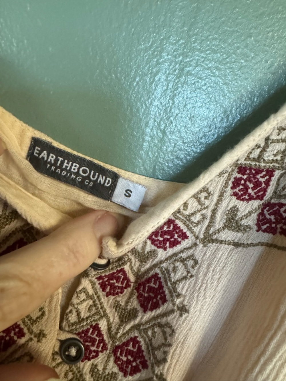 Light Pink Embroidered Spaghetti Strap Dress earthbound - Picture 4 of 4